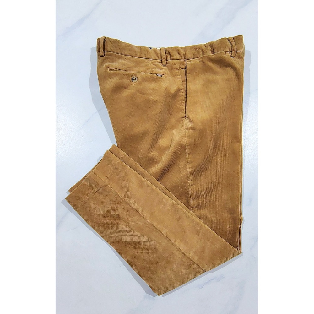 Polo Ralph Lauren Corduroy Pants Mens 36x30 Brown Stretch Slim Chino Casual